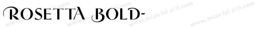 Rosetta Bold字体转换